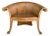 Sculptural Teak Wood Lotus Chair With Carved Detailing For Sale