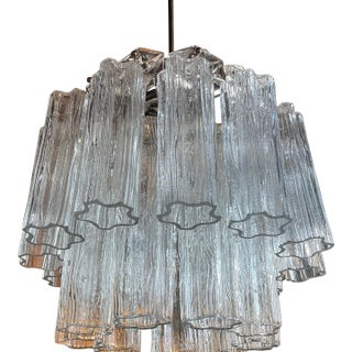 Vintage Mid-Century Kinkeldey Crystal & Chrome Chandelier - West Germany, 1960s For Sale