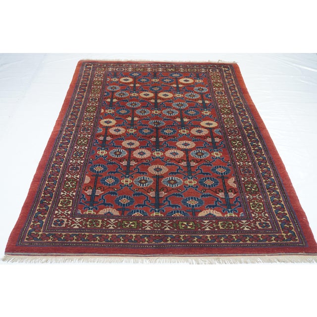 1940s Vintage Khotan Samarghand Rug 4'4'' X 7'4'' For Sale - Image 9 of 12