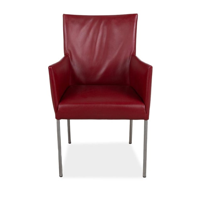 Arc-E Dining Chairs in Red Leather from Bert Plantagie, Set of 4 For Sale - Image 13 of 14