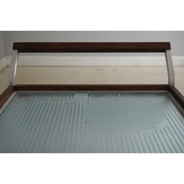 Salton Hotable Serving Cart W. Glass Top For Sale - Image 12 of 16
