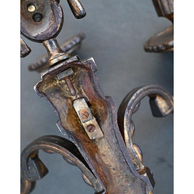 Louis XVI Gilt Bronze Sconces, Set of 2 For Sale - Image 6 of 9