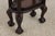 Leather Top Victorian Style Carved Mahogany Etagere Bookshelf For Sale - Image 13 of 15