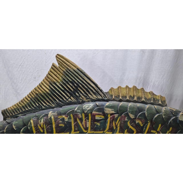 Six Foot Menemsha Fish Market Trade Sign For Sale - Image 4 of 12