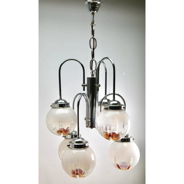 Glass Clear Glass Pendant by Mazzega For Sale - Image 7 of 10