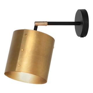 Scandinavian Black Brass Svep Wall Lamp by Kunsthandel For Sale