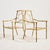 A garden armchair made of metal with a bamboo-effect finish from the 2000s. The chair is stackable and the seat is covered...