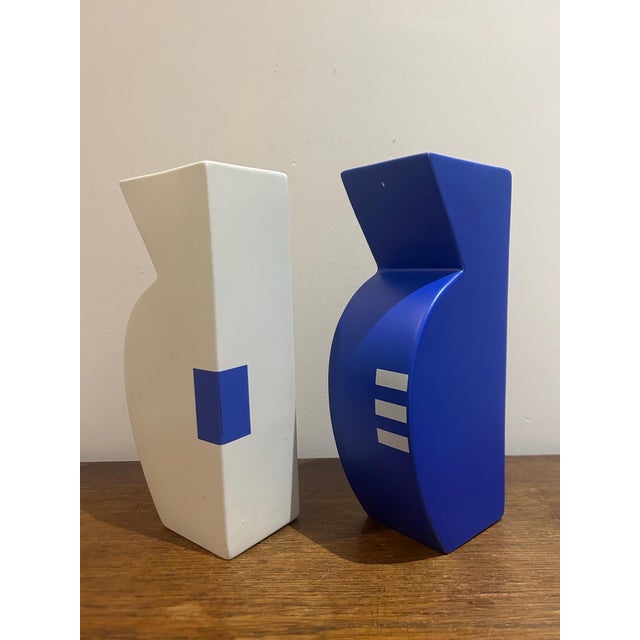 Postmodern Postmodern Ceramic Vases, 1980s, Set of 2 For Sale - Image 3 of 8