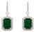 Late 20th Century Pair of 18k Emerald Earrings For Sale