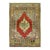 Zabihi Collection Red Antique Turkish Oushak Scatter Rug For Sale