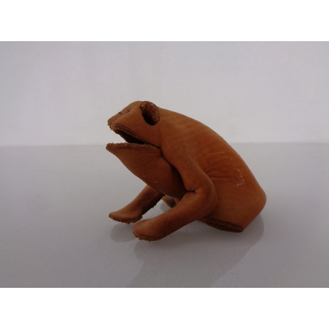 Handmade Leather Frog from Deru Wiesbaden, Germany, 1960s For Sale - Image 6 of 17