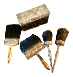 Vintage Art Brushes - Set of 5