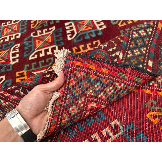 Antique Beshir Hand-Knotted Wool Rug - 8'8" X 6'3" For Sale - Image 15 of 16