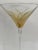 2020s Art Glass Martini Glasses With Gold Swirl Heart Stem, Pair For Sale - Image 5 of 5