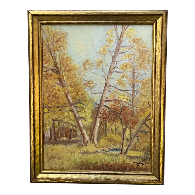 1938 Painting of Autumn in New England For Sale