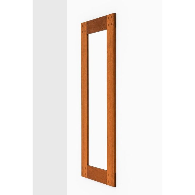 Mirror with Mahogany Frame by Uno & Östen Kristiansson, 1950s For Sale - Image 4 of 5