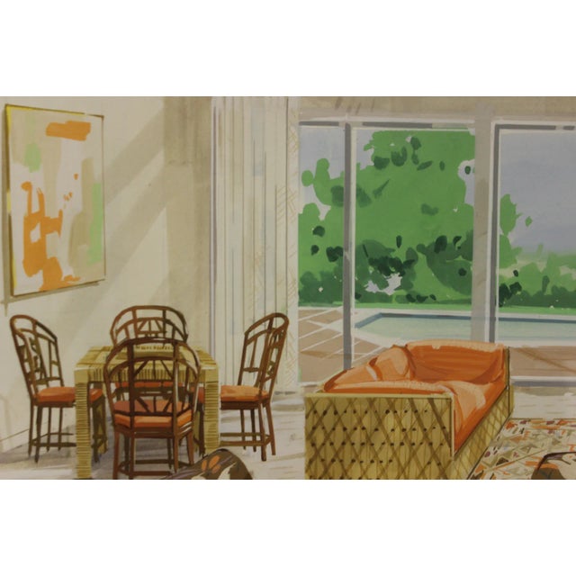 Tropical-Inspired Retro Living Room Painting For Sale In New York - Image 6 of 6