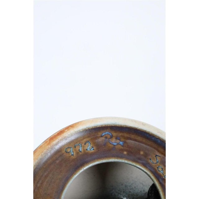 Danish Ceramic Model 972 Table Lamp with Jute Lampshade from Søholm, 1970s For Sale - Image 9 of 15
