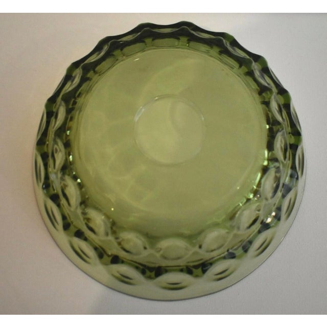 Hazel-Atlas Vintage Hazel-Atlas Green Glass Salad Serving Bowl For Sale - Image 4 of 9