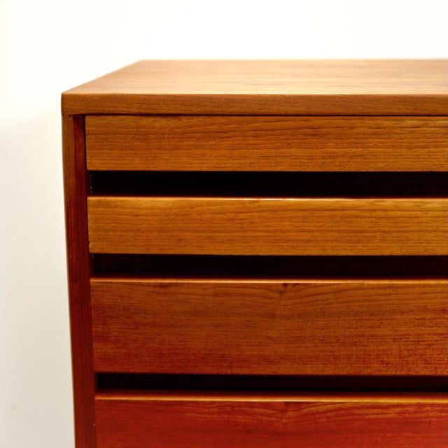 Danish Teak 7 Drawer Dresser, Attributed to Kai Kristiansen for Schou Andersen For Sale - Image 13 of 14