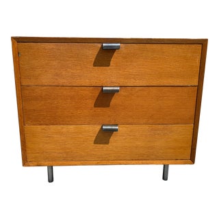 1950s Midcentury George Nelson Three Drawer Cabinet Nightstand for Herman Miller For Sale
