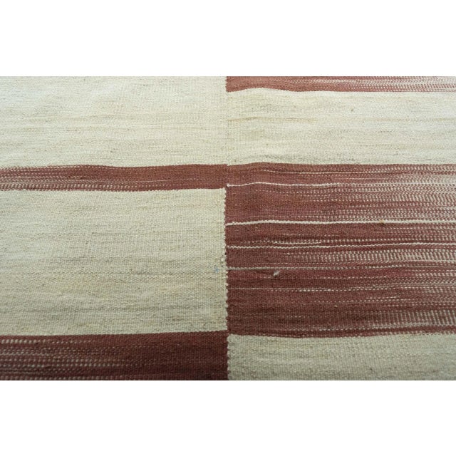 Handwoven Wool Kilim Rug For Sale - Image 5 of 9