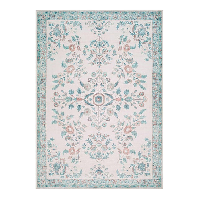 Lavable Machine Woven Rug Coral 5x7 For Sale