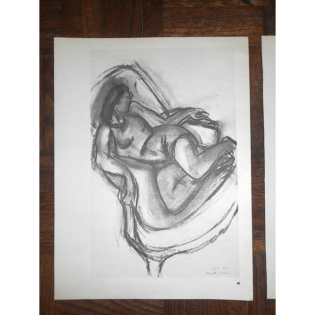 This pair of mid 20th century lithographs (offset) depict two of Henri Matisse's (France 1869-1954) images of nude and...