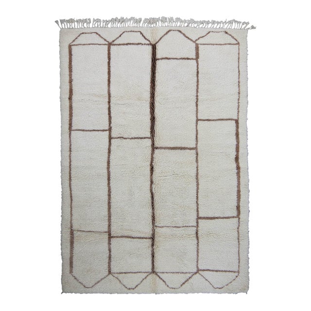 Berber White Wool Rug For Sale