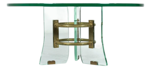 Glass and Brass Coffee Table by Pietro Chiesa for Fontana Arte, Italy, 1960