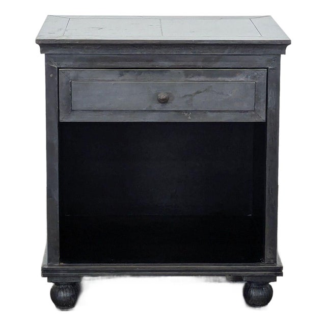 Restoration Hardware One Drawer Nightstand With Shelf For Sale