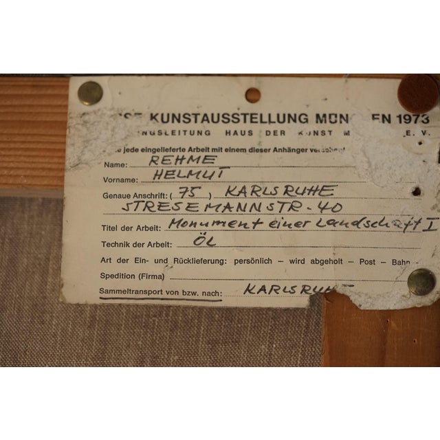 Helmut Rehme, Abstract Composition, 1973, Oil on Canvas For Sale - Image 12 of 13