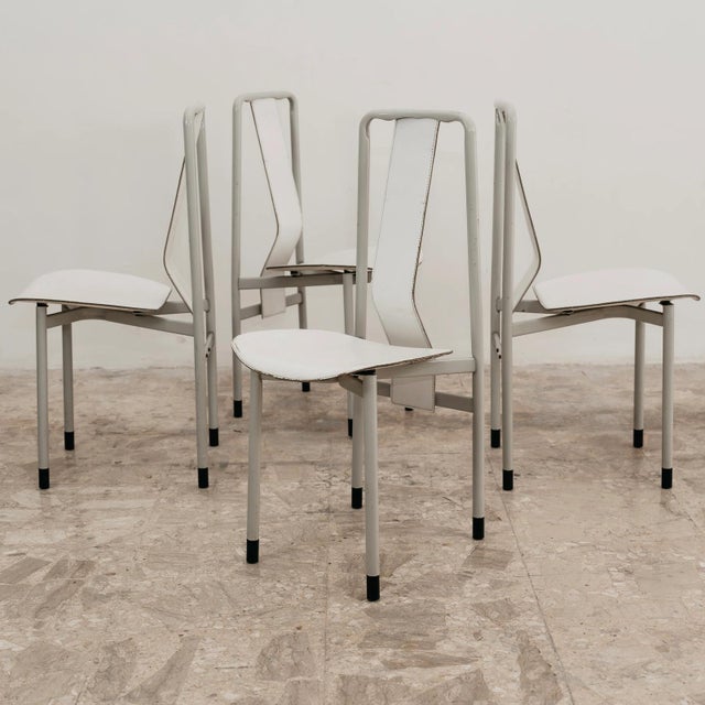 Metal Irma Chairs attributed to Achille Castiglioni for Zanotta, 1980s, Set of 4 For Sale - Image 7 of 10