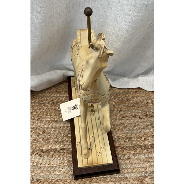 Antique White Limited Edition Indianapolis Children's Museum Replica Carousel Horse Statue With Coa For Sale - Image 8 of 16