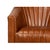 Brown Leather Channel Tufted Swivel Chair For Sale - Image 9 of 12