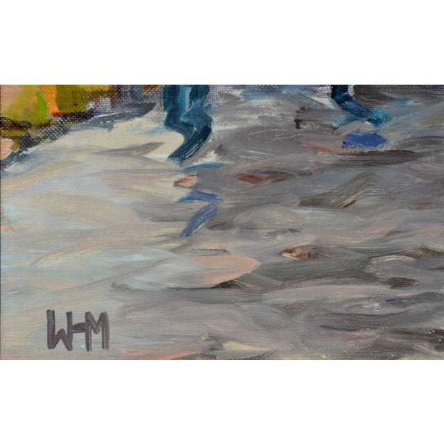 Impressionist Boat Docks Pacific Grove Oil on Canvas 1950s For Sale - Image 4 of 5