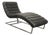 Black Leather Oviedo Chaise Lounge Chair by Restoration Hardware For Sale