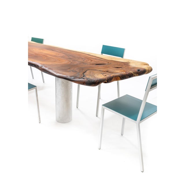 Brutalist Parota Wooden Dining Table by Deevie Vermetten for Fermetti For Sale - Image 4 of 8