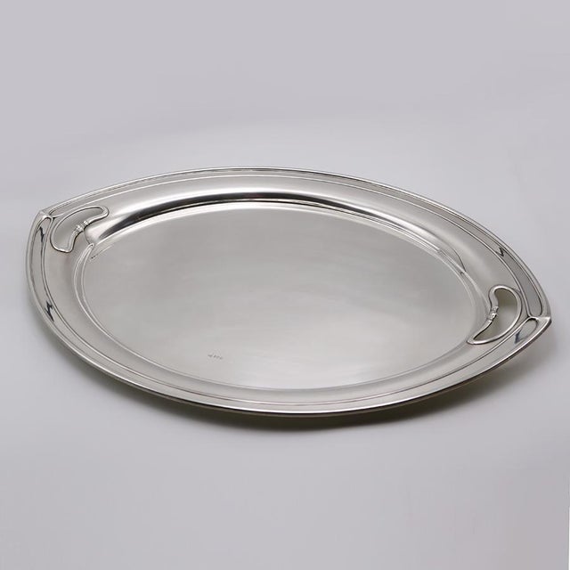 Art Nouveau Period Sterling Silver Tray England 1893 For Sale In New York - Image 6 of 18