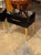 Modern Modern Italian High Gloss Black Lacquered Side Tables With Brass Accents For Sale - Image 3 of 7