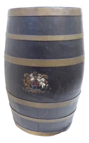 Antique English Brass Bound Barrel