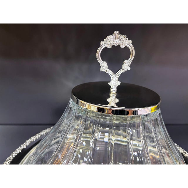 Boho Chic Handmade Brass and Glass Cake Stand with Lid For Sale - Image 3 of 11