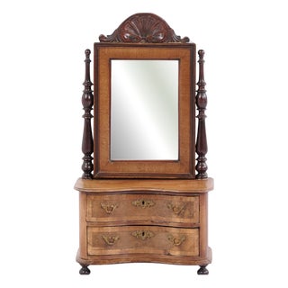 Mahogany Children's Furniture with Mirror and Drawers, 1860s For Sale