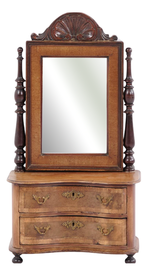 Mahogany Children's Furniture with Mirror and Drawers, 1860s