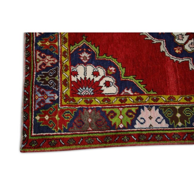 Turkish Oriental Hand Knotted Rug Turkish Anatolian 4'9" x 10'8" For Sale - Image 3 of 5