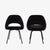Mid-Century Modern Original Vintage Saarinen Executive Armless Chairs, Custom Restored Black Edition - Set of 6 For Sale - Image 3 of 9