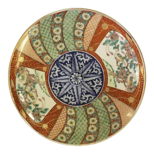 Imari Charger With Panels of Doves in Blossoming Branches