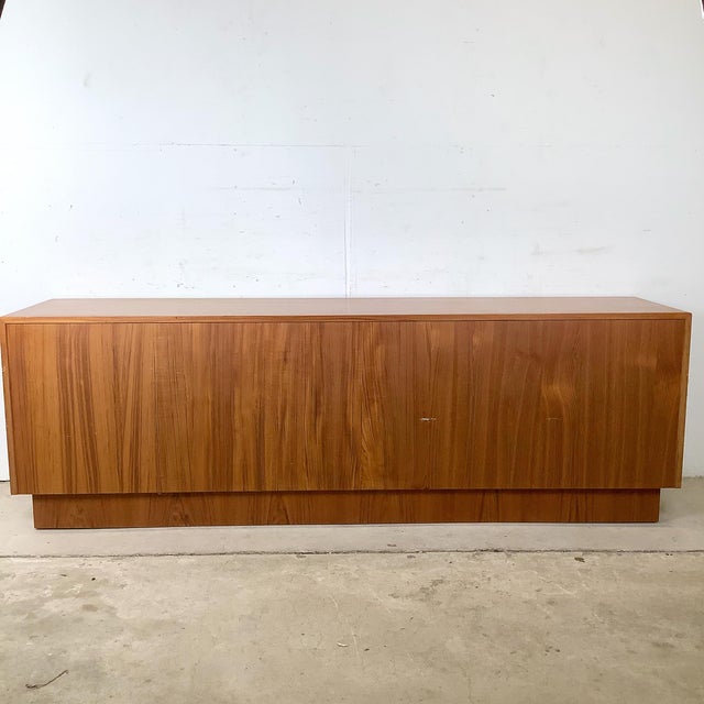 Bernhard Pedersen & Søn Danish Teak Tambour Door Credenza For Sale - Image 11 of 17