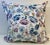 Contemporary Square Pillow With a Purple and Blue Floral Print - Made in U K For Sale - Image 11 of 11
