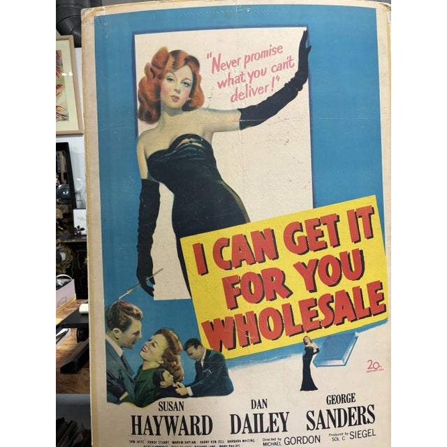Original 1951 This Is My Affair, "I Can Get It for You Wholesale" 20th Century Fox Vintage Poster For Sale - Image 9 of 11